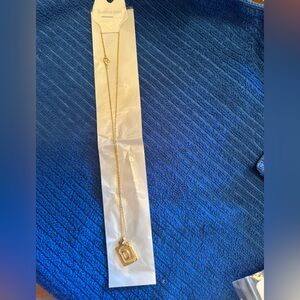 Gold Initial D Pendant Necklace - Women Accessories